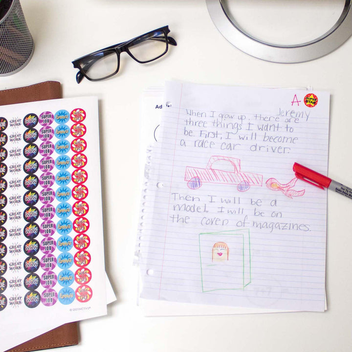 Teacher Reward Motivational Stickers for Children (Set of 1,080)