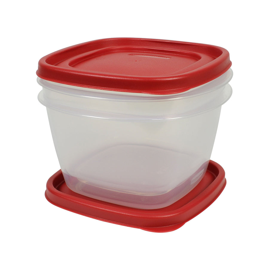 Easy Find Lids Food Storage Containers, 7 Cup, Racer Red, 4-Piece Set