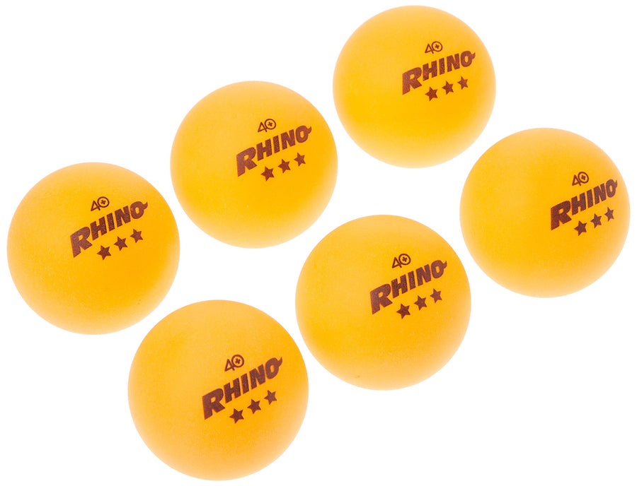 3 Star Table Tennis Ball Pack, Tournament Size - Orange Ping Pong Balls, Set of 6, with 40mm Seamless Design - Professional Table Tennis Equipment, Accessories - CTTA and ITTA Approved