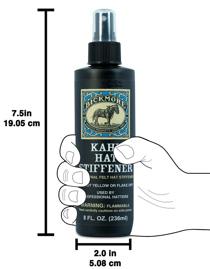 Kahl Hat Stiffener - Great for Fabric & Felt Hat Brims - Will Not Affect Tone, Texture, or Color