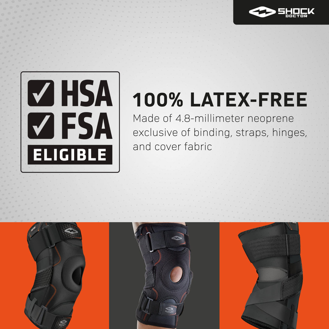 Knee Support with Dual Hinges (Black, Medium)