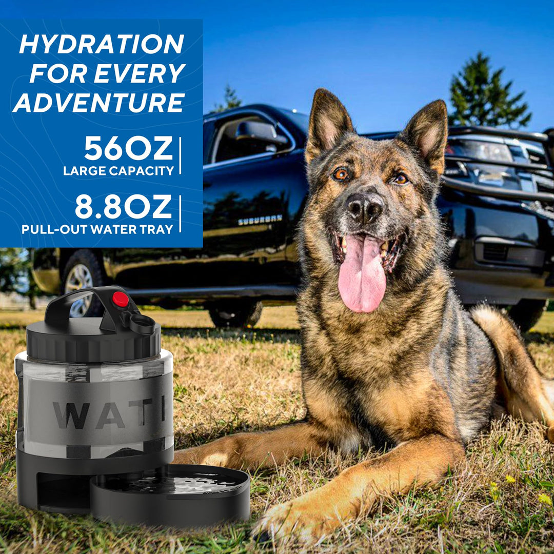 Pet Water Bottle,Dog Travel Water Bottle for Dogs,Upgraded 2 in 1 Drinking Cup Dispenser for Pets,with 2 Collapsible Bowls,Leakproof Foldable Food Bowl for Outdoor Travel Walking Hiking BPA Free