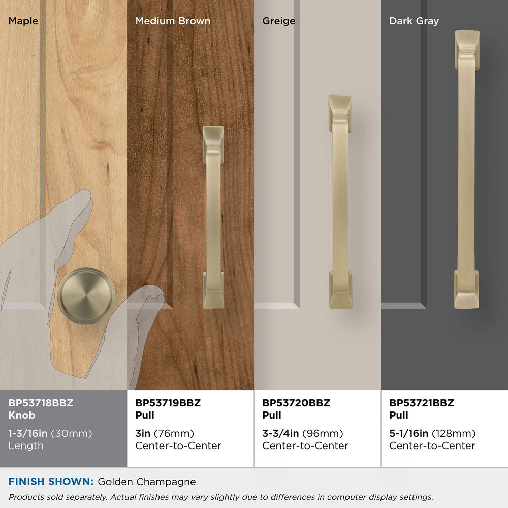 | Cabinet Knob | Golden Champagne | 1-3/16 inch (30 mm) Diameter | Westerly | 1 Pack | Drawer Knob | Cabinet Hardware