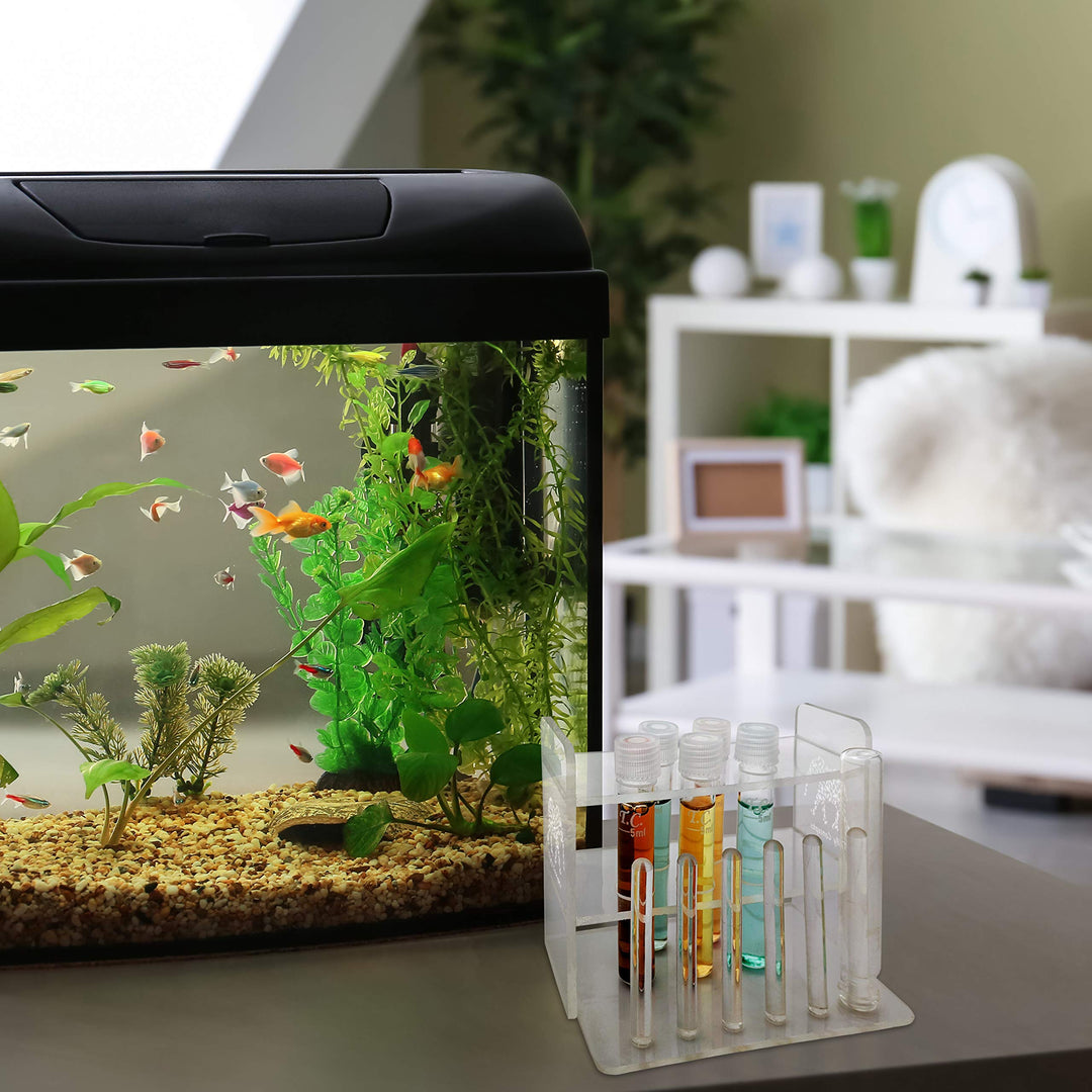 Glass Test Tubes with Leak-Proof Screw Caps and 5 ml Mark, 6 pcs, for Aquarium Water Checks (85mm)