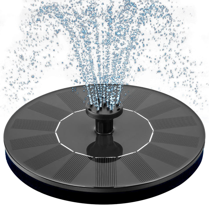 1W Solar Bird Bath Fountain Pump, Solar Fountain with 6 Nozzle, Free Standing Floating Solar Powered Water Fountain Pump for Bird Bath, Garden, Pond, Pool, Outdoor