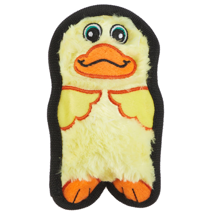 Durablez Tough Plush Squeaky Dog Toy, Duck, Yellow, XS