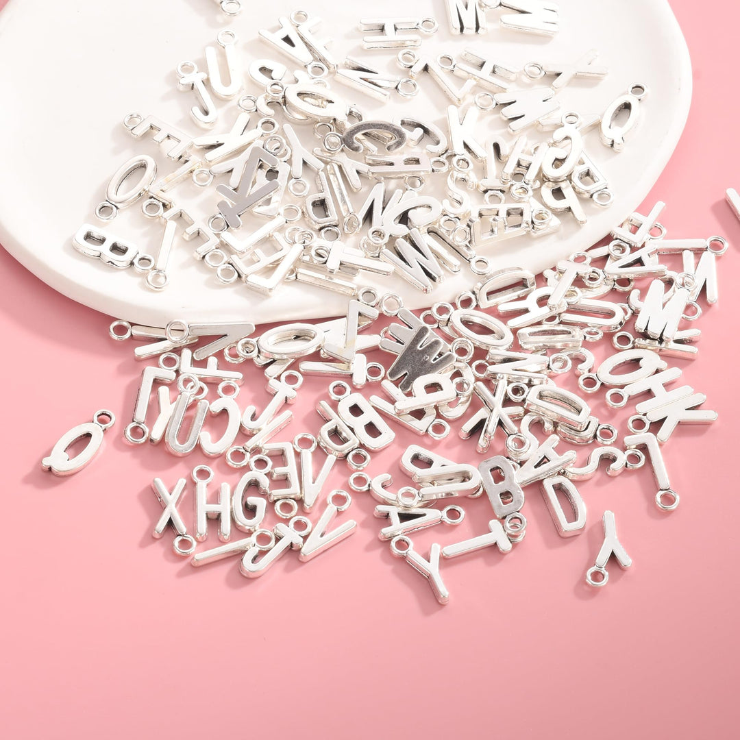 130pcs/5Set ABC Letter/Alphabet A-Z Letter Charms Pendant Loose Beads Set for Jewelry Making