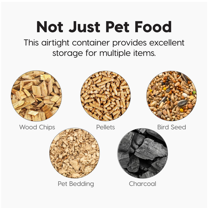 USA WeatherPro Airtight Dog Food Storage Container, Up to 13 lbs, For Dog Cat Bird and Other Pet Food Storage Bin, Pet Supplies, Keep Fresh, Easy Access, BPA Free, Smoke