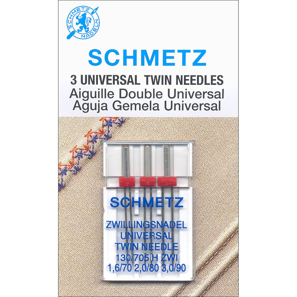 Twin (130/705 H ZWI BR) Sewing Machine Needles - Carded - Assortment