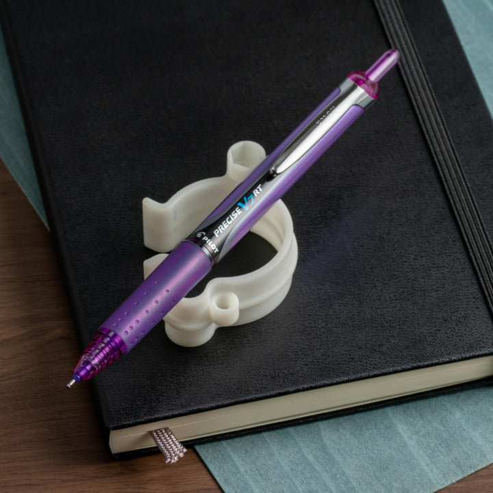 Precise V7 RT Refillable & Retractable Liquid Ink Rolling Ball Pens, Fine Point (0.7 mm), Purple, 12-Pack