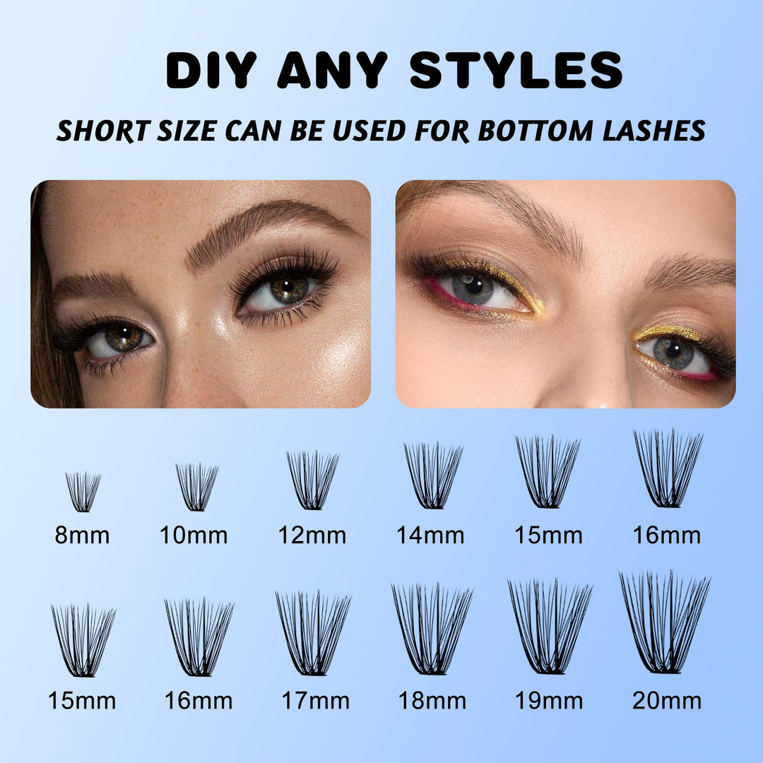 Volume Lash Extensions 0.07 C Curl 8-14mm Mixed Tray Easy Fanning Lashes 2D 3D 4D 5D 6D 10D-20D Rapid Auto Blooming Matte Black Mega Volume Eyelashes (0.07-C Curl, Mix 8-14mm)
