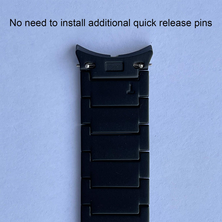 Compatible for Samsung Galaxy Watch 7/6 Classic 47mm 43mm/5 Pro 45mm Bands, No Gaps 20mm Stainless Steel Metal Watch Strap Compatible for Samsung Galaxy Watch 6/5/4 40mm/44mm Band, Silver