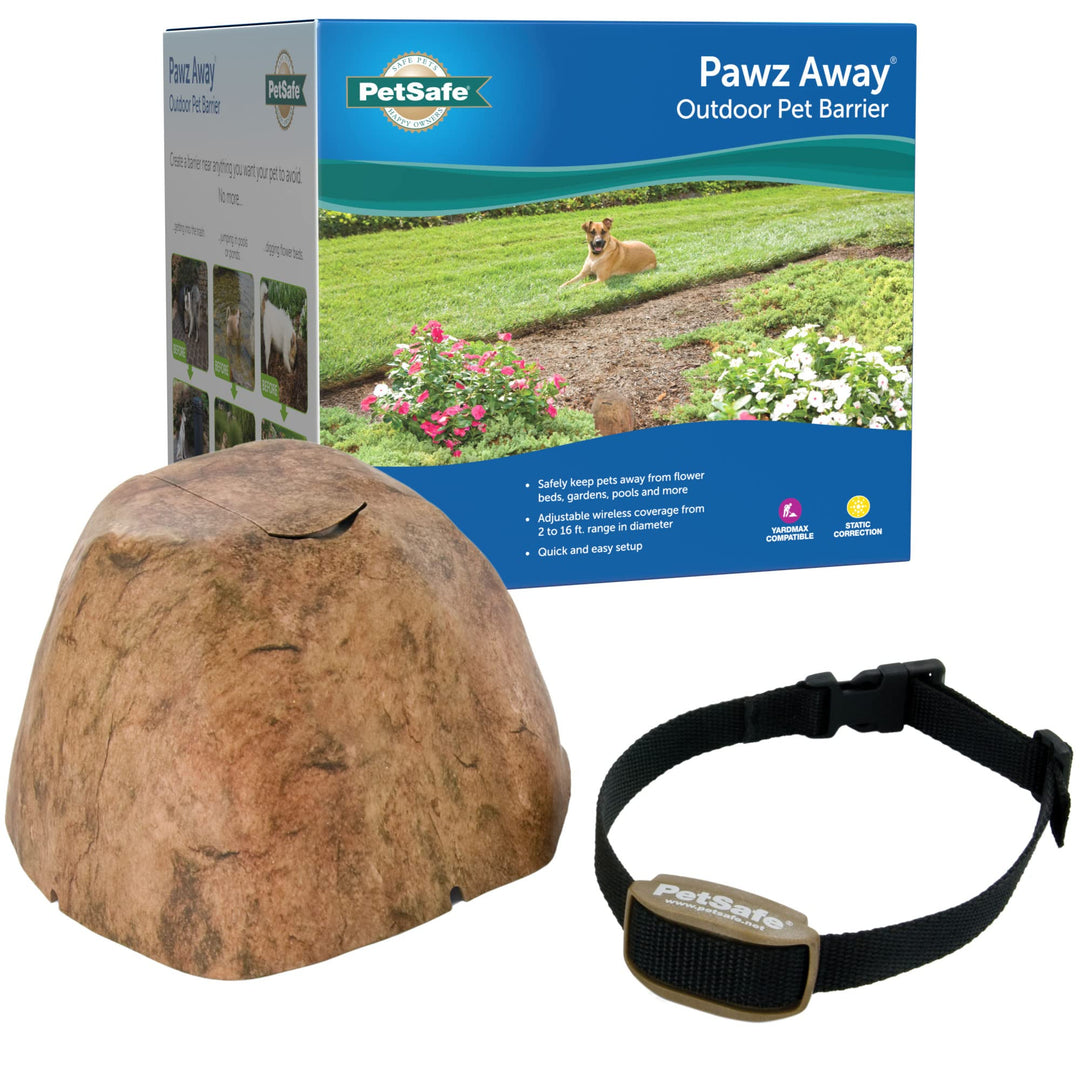 Pawz Away Outdoor Wireless Pet Barrier, Electric Training System for Cats and Dogs with Receiver Collar
