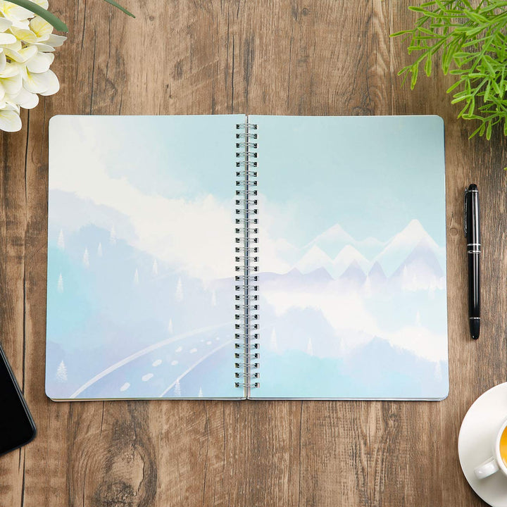 Colorful Blank Journal Notebook, Hardcover Unlined Personal Diary to Write in for Women and Girls, Pretty Notepad for Writing, Spiral, 6.8x9.8, 128 Pages, Autumn