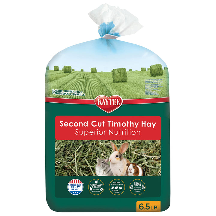 2nd Cut Soft and Lush Timothy Hay for Pet Guinea Pigs, Rabbits & Other Small Animals, 6.5 Pound