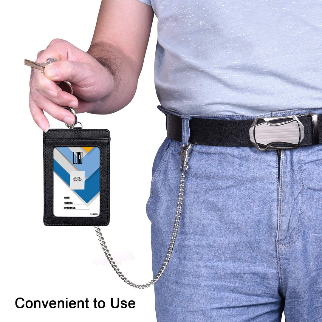 Wallet Chain, 16 inch Heavy Duty Pocket Keychain with Lobster Clasps and 2 Keyrings for Keys, Wallet, Jeans, Pants, Belt Loop, Purse and Handbag