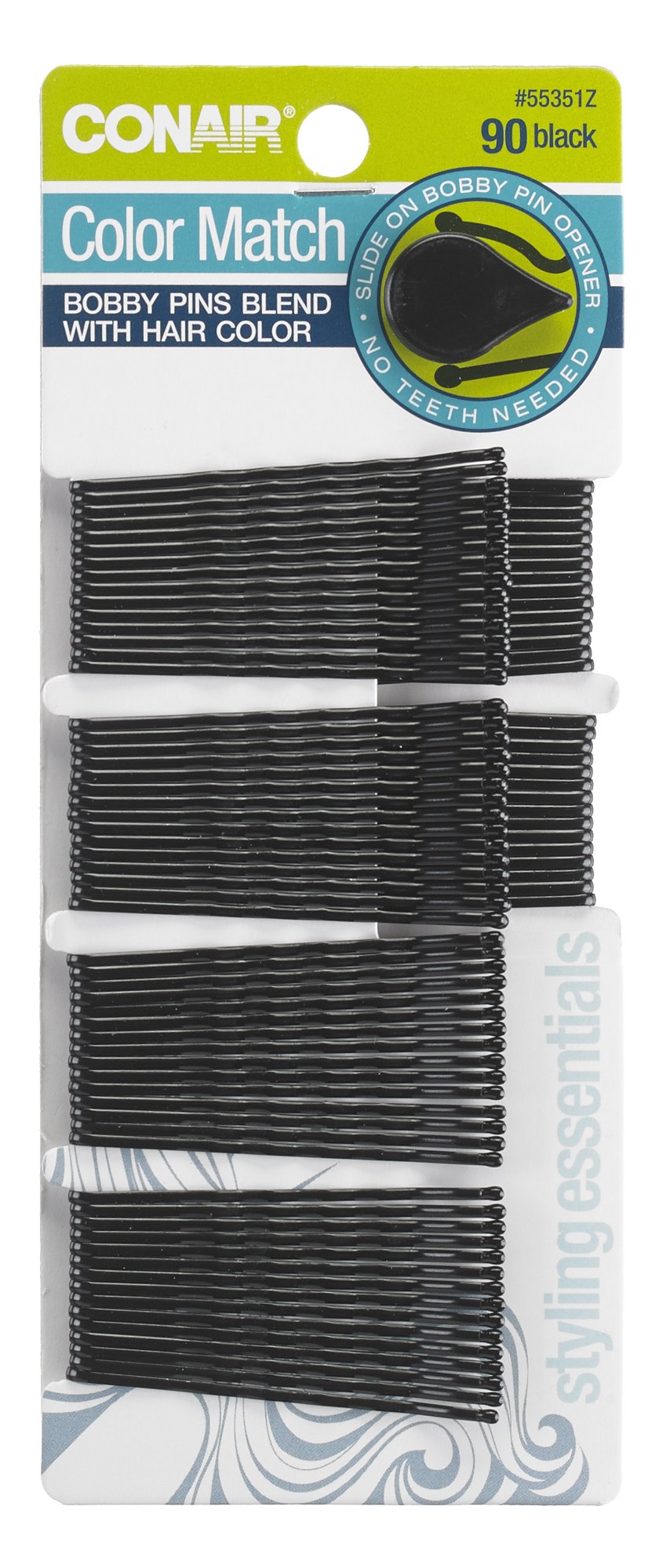 Styling Essentials Bobby Pins, Black, 90 ct.