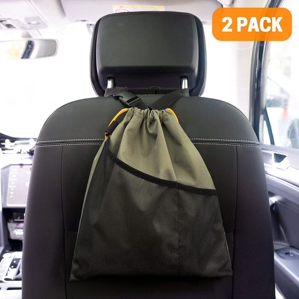 2PCS Car Garbage Can, Hanging Car Trash Bag with Waterproof Leakproof Lining