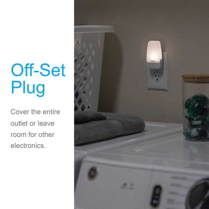 LED Night Light, Plug-in, Dusk to Dawn Sensor, Warm White, Ambient Lighting, Ideal Kids Adults Nightlight for Bedroom, Bathroom, Nursery, Hallway, Kitchen, 30966, 2 Pack