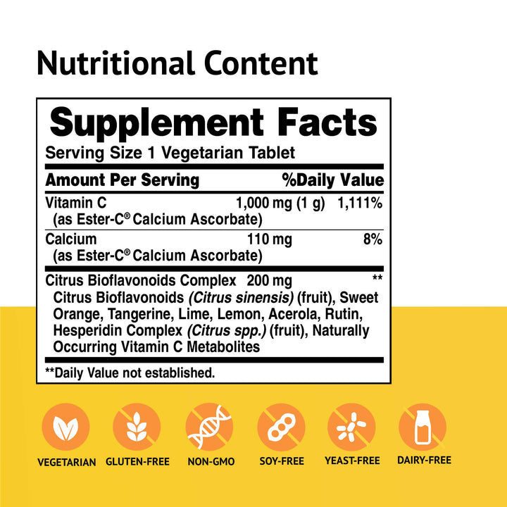 Ester-C with Citrus Bioflavonoids, 1000 mg, 90 Tablets
