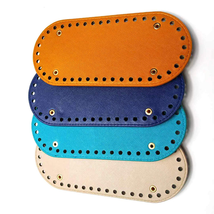 DIY Knitting Crochet Bag Nail Bottom Shaper Pad Weaving Bag Pet Insert Cushion Base with Holes for Shoulder Bag Handbag Accessories Purse Making (Deep Brown)
