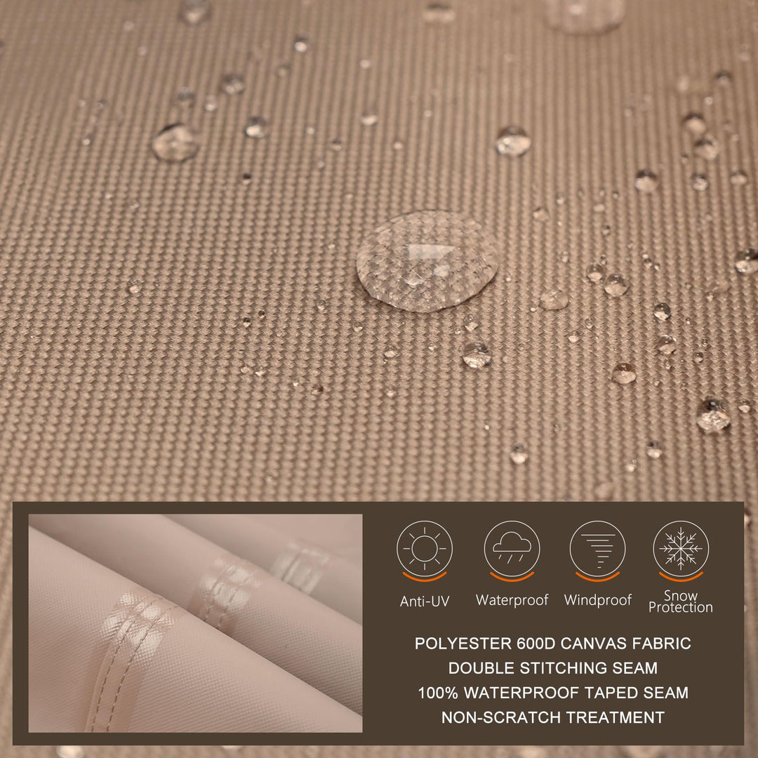 Waterproof 600D Polyester Square Hot Tub Cover Outdoor SPA Covers 85 x 85 inch