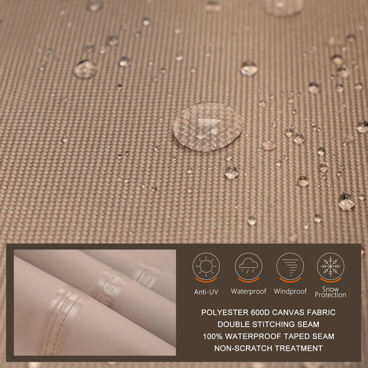 Waterproof 600D Polyester Square Hot Tub Cover Outdoor SPA Covers 85 x 85 inch