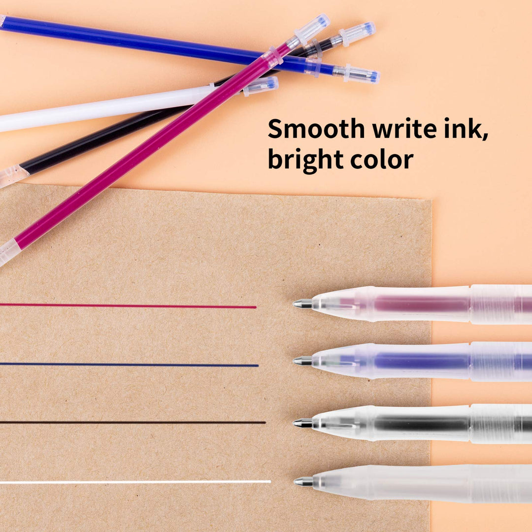 4Pcs Heat Erasable Pens Fabric Marking Pens with Caps with 20Pcs Replaceable Refills for Fabrics, Dressmaking, Quilting Sewing, Tailors Sewing