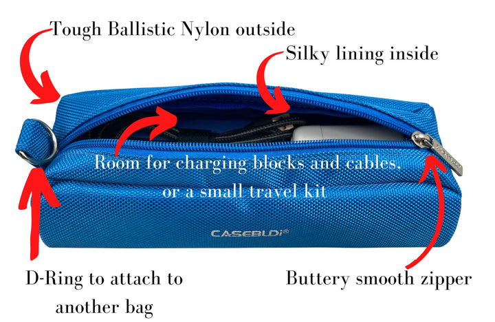 Electronics Organizer Case - Ballistic Nylon (Sky Blue)