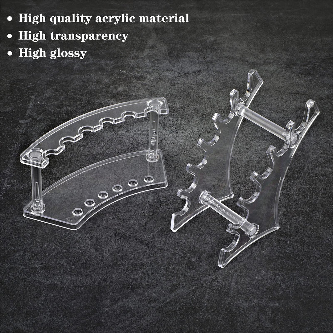4 Pieces Pen Display Stand Acrylic pen Holder Clear Pen Stand Rack Organizer Nail Brush Holder Stand for Make Up Brush