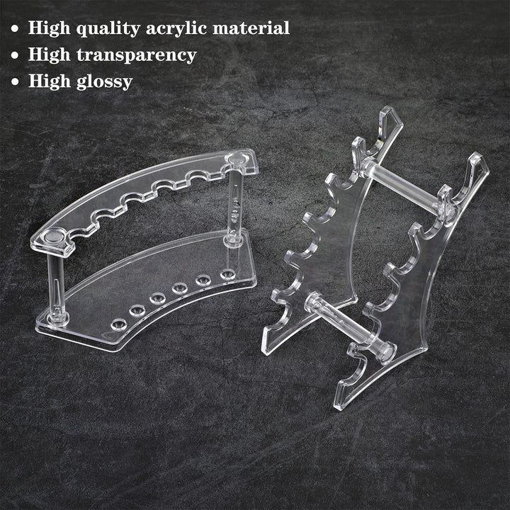 4 Pieces Pen Display Stand Acrylic pen Holder Clear Pen Stand Rack Organizer Nail Brush Holder Stand for Make Up Brush
