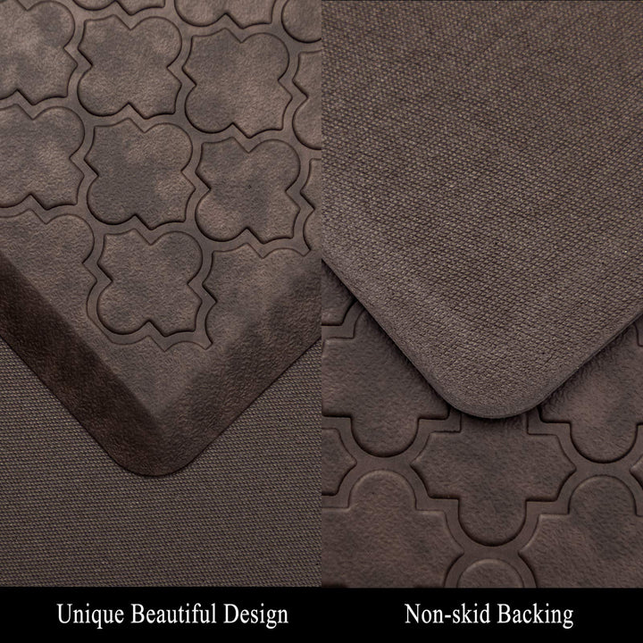 Kitchen Mat Cushioned Anti Fatigue Kitchen Floor Mat Runner 20x60 Non Slip Kitchen Mats for Floor Waterproof Kitchen Rugs and Mats Comfort Mat for Standing Desk,Sink,Laundry,Brown