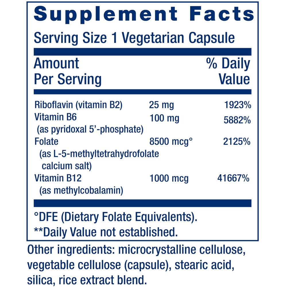 Homocysteine Resist - For Heart & Brain, Cognitive Health Support Supplement – Vitamin B2, B6 & B12 + Folate - Once-Daily, Non-GMO, Gluten-Free - 60 Vegetarian Capsules