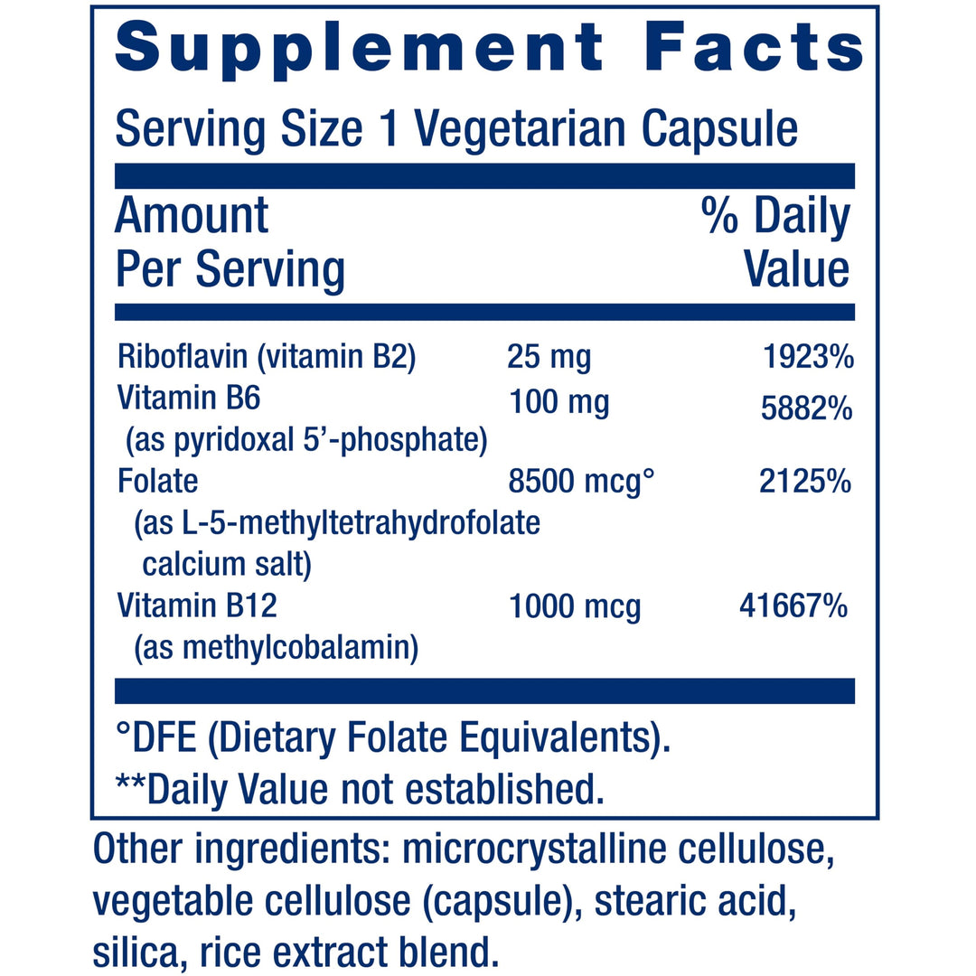 Homocysteine Resist - For Heart & Brain, Cognitive Health Support Supplement – Vitamin B2, B6 & B12 + Folate - Once-Daily, Non-GMO, Gluten-Free - 60 Vegetarian Capsules