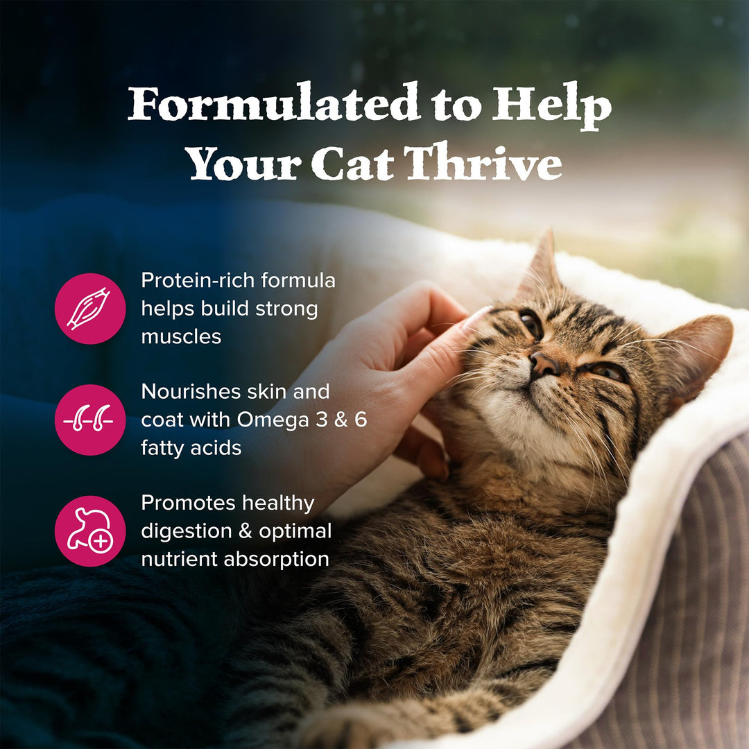 Wilderness Natural Adult Dry Cat Food, High-Protein and Grain-Free Diet, Supports Healthy Muscle Development and a Healthy Immune System, Salmon, 5-lb Bag