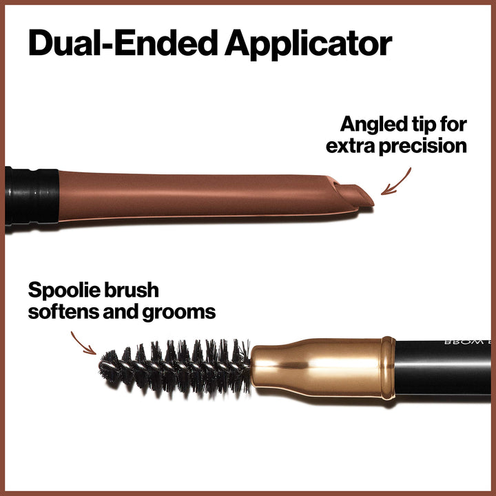 Revlon ColorStay Eyebrow Pencil with Spoolie Brush, Waterproof, Longwearing, Angled Tip Applicator for Perfect Brows, Auburn (215)