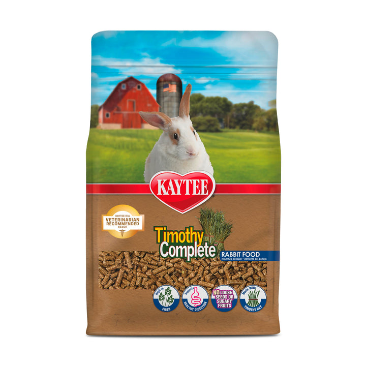 Timothy Complete Rabbit Food, Made with Timothy Hay, High in Fiber, Supports Dental Health and Digestion, 4.5 pounds