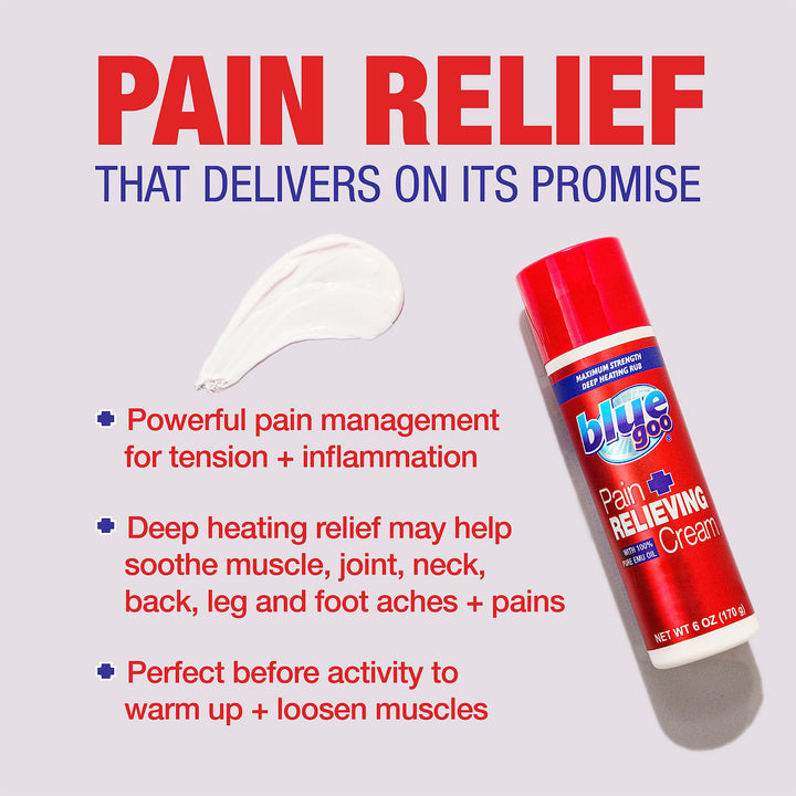 Blue Goo - Deep Heating Pain Relief Cream With Pure Emu Oil 6 Oz. 110817