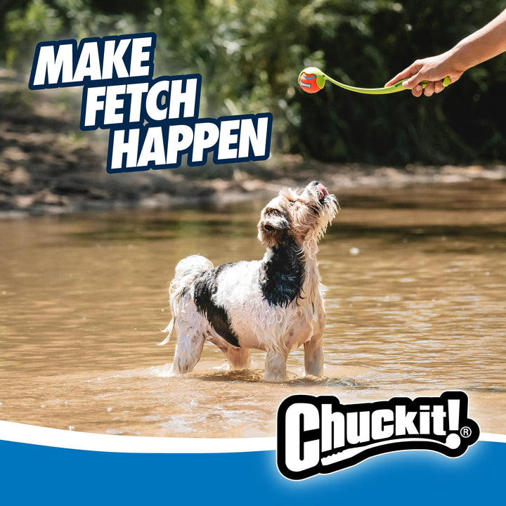 Sport 14S Dog Ball Launcher - Includes a 2-inch Diameter Small Ball for Dogs 0-20 Pounds - Manual Tennis Ball Thrower With a Slim Handle - 14-inch Length Chucker