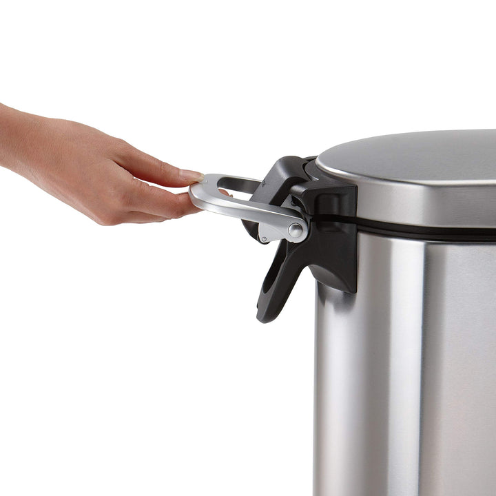 30 Liter, 32 lb / 14.5 kg Large Pet Food Storage Container for Dog Food, Cat Food, and Bird Feed, Brushed Stainless Steel