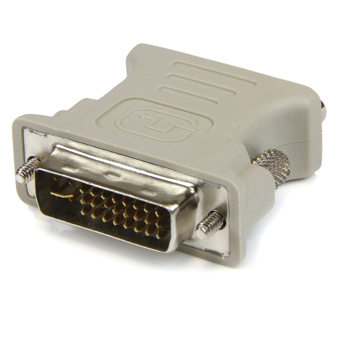 DVI to VGA Cable Adapter - DVI (M) to VGA (F) - 1 Pack - Male DVI to Female VGA (DVIVGAMF), Beige