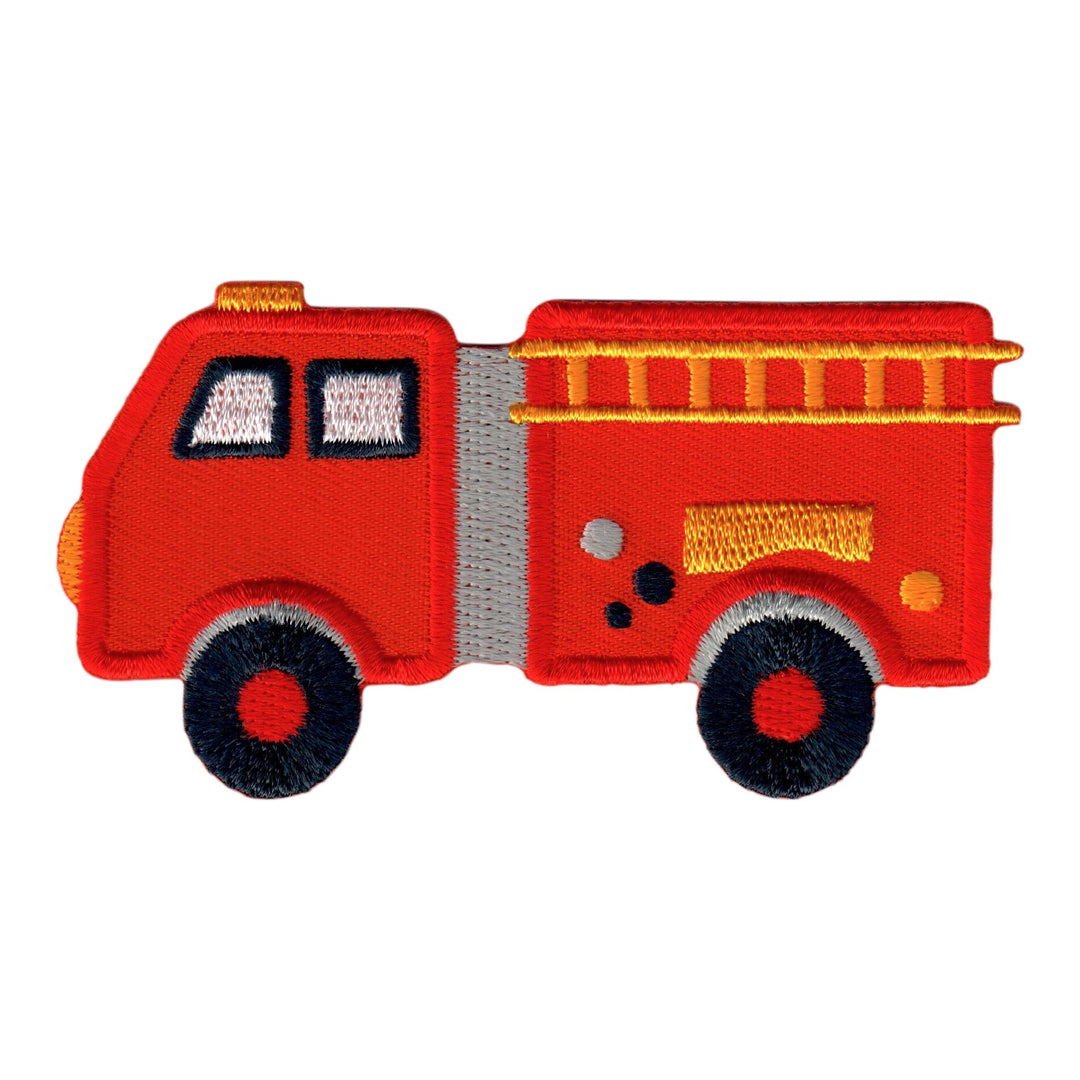 Fire Truck Patch, Iron On/Sew On - Appliques for Kids Children