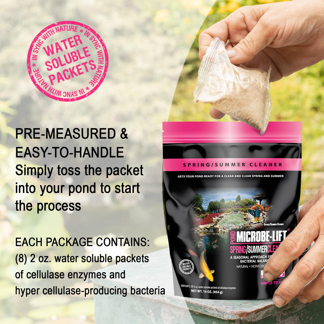 10XSSCX1 Spring and Summer Pond and Outdoor Water Garden Cleaner, Safe for Live Koi Fish, Plant Life, and Decor, 16 Ounces