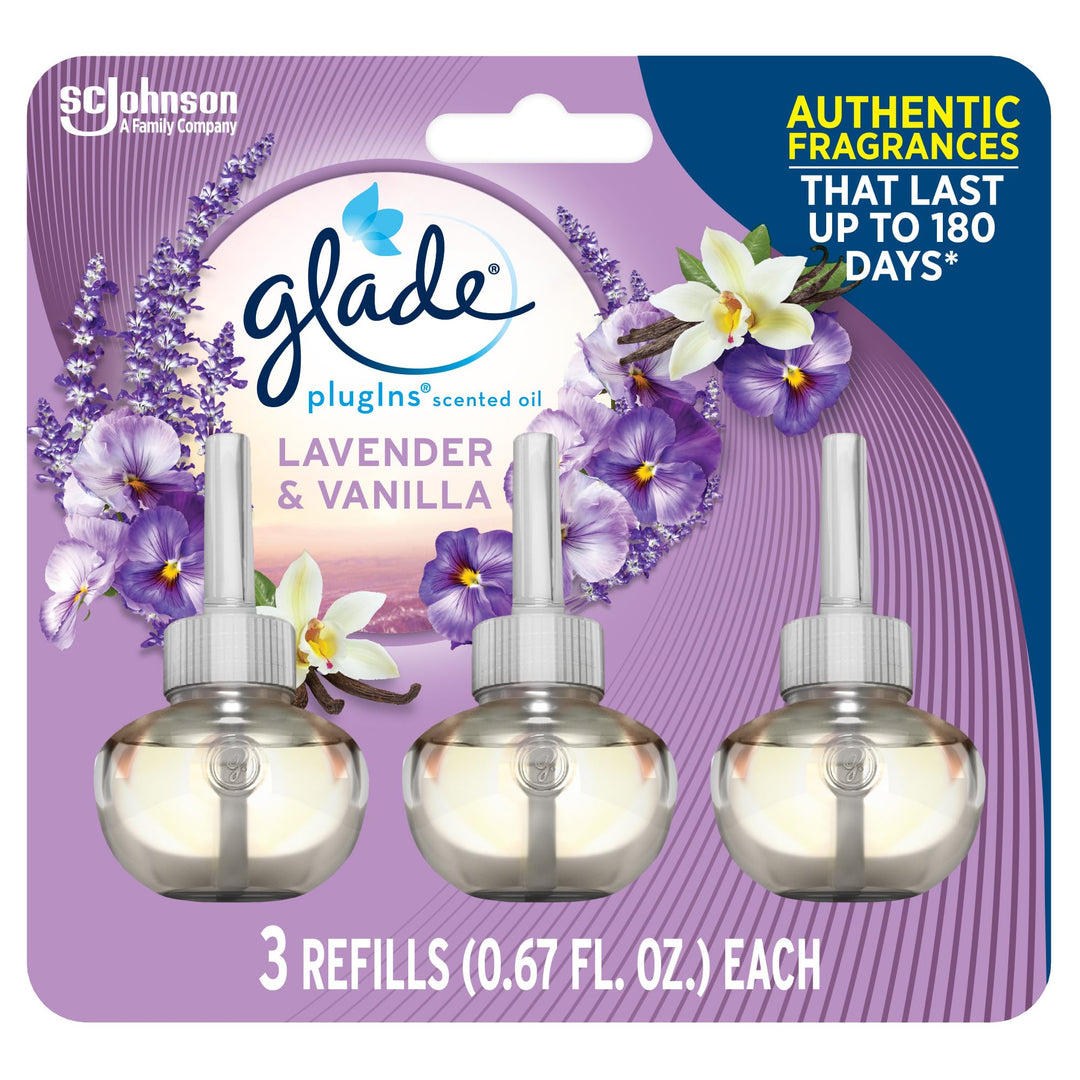 Plugins Scented Oil Air Freshener, Lavender and Vanilla, 3 count, 2. 01 Fluid Ounce