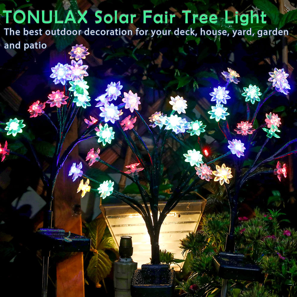 Newest Solar Powered Decorative Lights with Larger Solar Capacity for Tree, Landscape, Outdoor, Garden, Pathway, Patio, Front Yard Decoration(2 Pack)