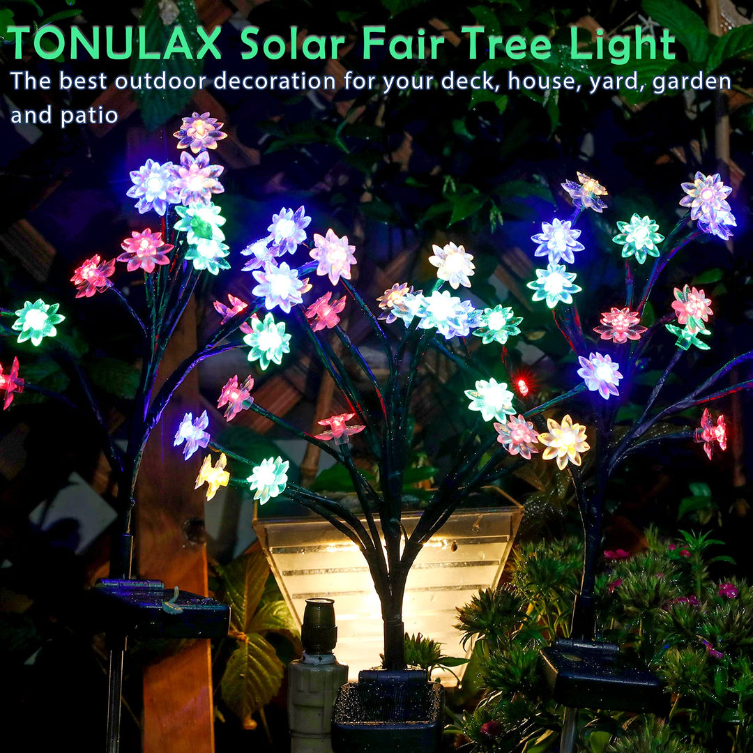 Newest Solar Powered Decorative Lights with Larger Solar Capacity for Tree, Landscape, Outdoor, Garden, Pathway, Patio, Front Yard Decoration(2 Pack)