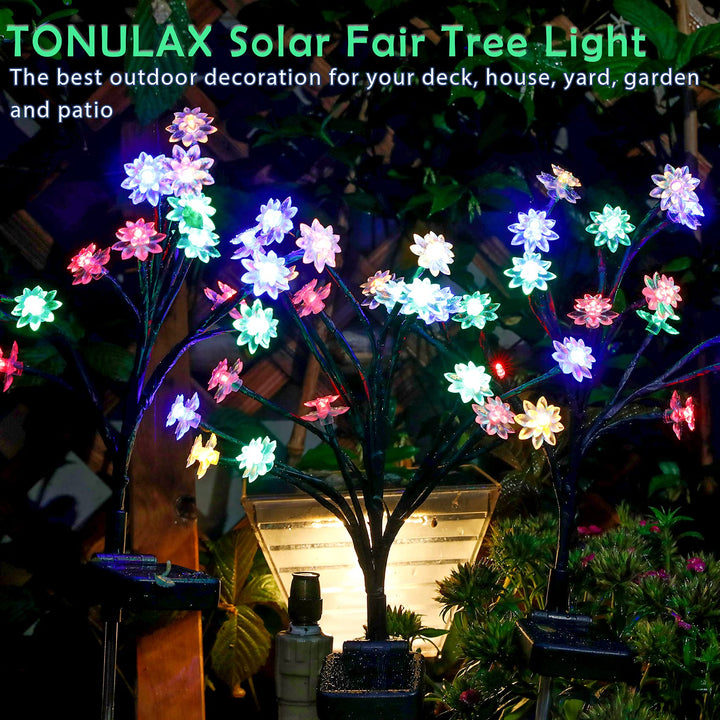 Newest Solar Powered Decorative Lights with Larger Solar Capacity for Tree, Landscape, Outdoor, Garden, Pathway, Patio, Front Yard Decoration(2 Pack)