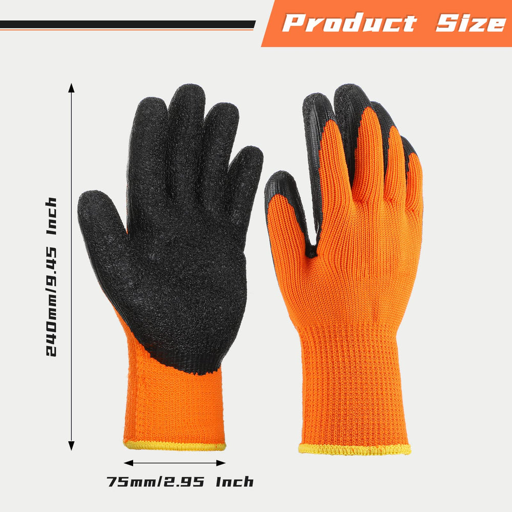 6 Pairs Sublimation Heat Resistant Gloves for 3D Vaccum Heat Transfer Printing Machine Work Gloves, High Temperature, Orange/Black