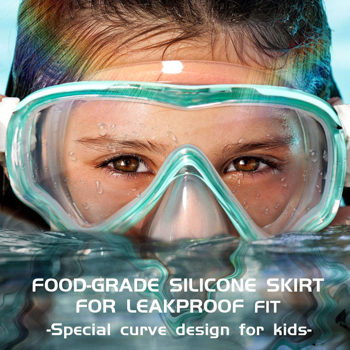 Kids Swim Goggles Swimming Goggles for Kids Boys Girls Toddlers Youth 5-15 Anti-Fog 180° Clear Goggles No Leak Kids Pool Underwater Open Water Swim Goggles with Nose Cover Swimming Equipment