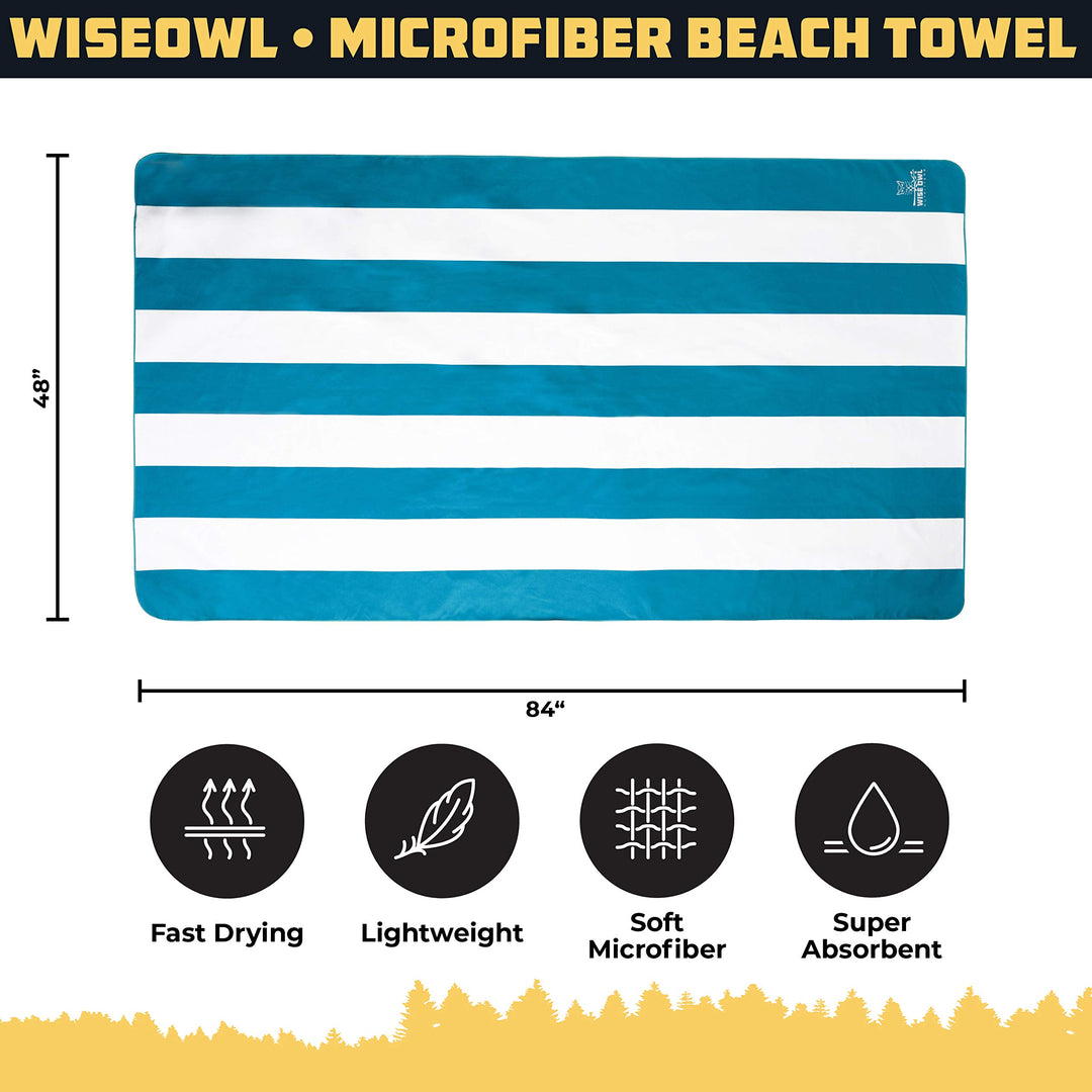 Beach Towel and Yoga Towel - Quick Dry Microfiber Travel Towel for Beach, Pool, Yoga, Swim, Hand, Face, and Body